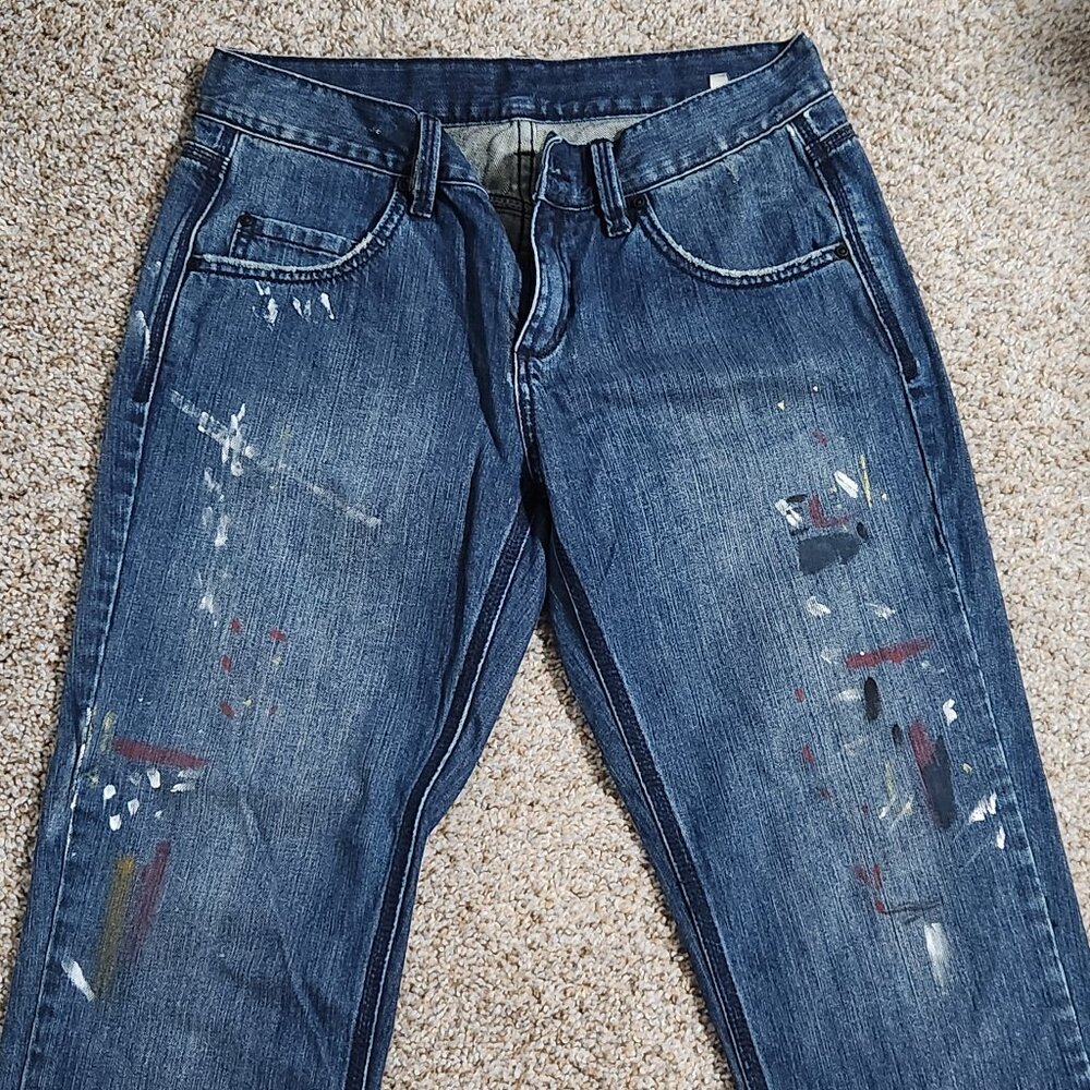 BCBG Maxazria Painted Jeans